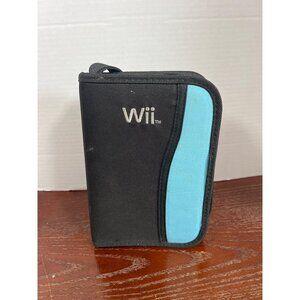 Nintendo Wii Black & Blue Game Disc Organizer Carrying Case A4